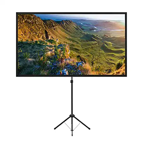 Excelimage Stativleinwand für Beamer, tragbare 80 Zoll Leinwand