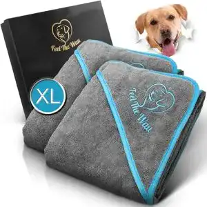 Hundehandtuch FeelTheWau für große Hunde – Extra saugfähig