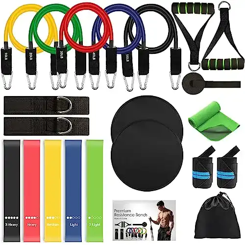 Expander AILUKI 22-teiliges Set von Widerstandsbändern für Fitness