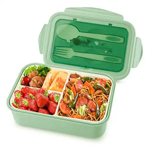Lunchbox Vitutech Brotdose für Kinder, Bento Box mit Fächern und Besteck