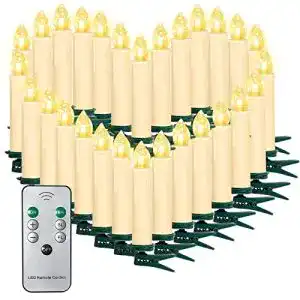 Kabellose Christbaumkerzen SunJas 10/20/ 30/40er LED
