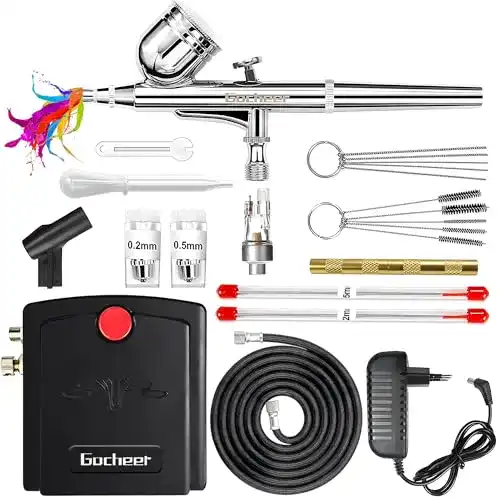 Airbrush-Set Gocheer mit Dual Action und Kompressor für verschiedene Anwendungen