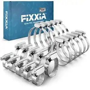 Schlauchschellen Set FIXXIA Edelstahl, Durchmesser 8-16mm, 16-25mm, 25-40mm, 40-60mm