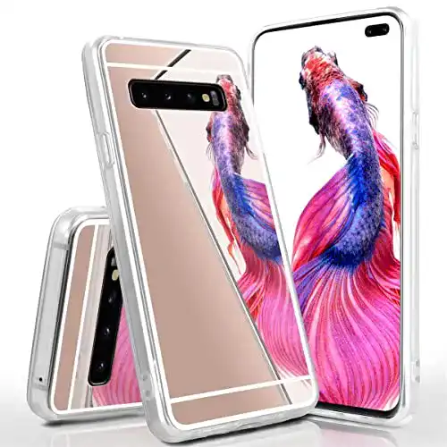 Moex Mirror Case für Samsung Galaxy S10 Plus mit Spiegel und Kantenschutz