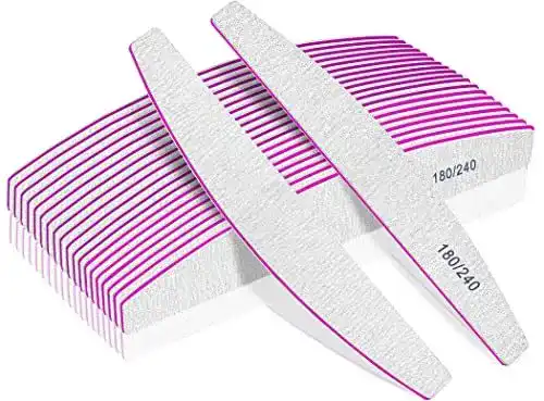 BLESWIN Nagelfeilen Set 12 Stück, 180/240 Körnung für Nagelpflege