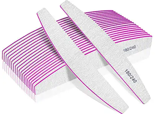 BLESWIN Nagelfeilen Set 12 Stück, 180/240 Körnung für Nagelpflege