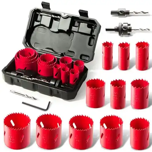 Lochsägen-Set HYCHIKA Bi-Metall 17-teilig für präzises Bohren