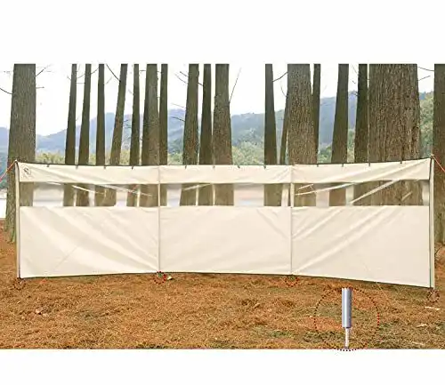 Windschutz für Strand und Camping – HIKEMAN Sichtschutz mit Fenster