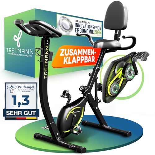 Klappbarer 3-in-1 Heimtrainer von Tretmann für Zuhause