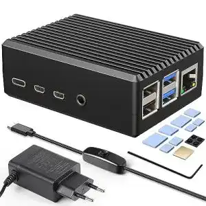 Miuzei Raspberry Pi 4 Gehäuse mit Aluminium und Passiv Kühlung