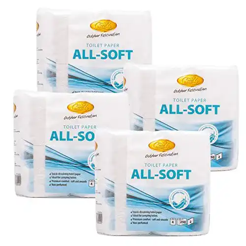 Selbstauflösendes Toilettenpapier Camp4 All Soft für Campingtoiletten