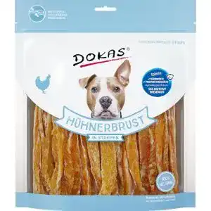 Dokas Dog Hühnerbrust in Streifen 5 x 500 g – Ergänzungsfuttermittel für Hunde