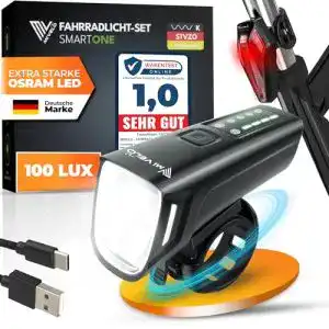 Fahrradlampe MiveLo Smart One Set für Sicherheit im Straßenverkehr