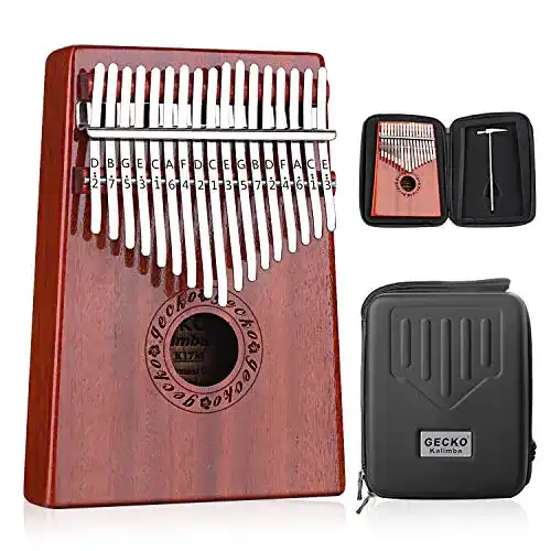 Kalimba Gecko 17 Schlüssel Daumenklavier mit wasserdichter Box