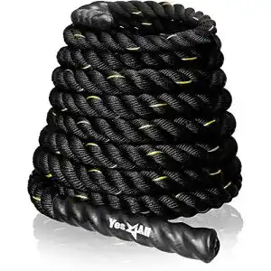 Schweres Springseil Yes4All Battle Rope mit 3.8/5.1 cm Durchmesser aus Poly Dacron
