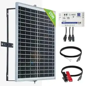 Solar-Weidezaungerät mit 25 Watt Solarpanel System von ECO-WORTHY