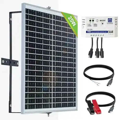 Solar-Weidezaungerät mit 25 Watt Solarpanel System von ECO-WORTHY