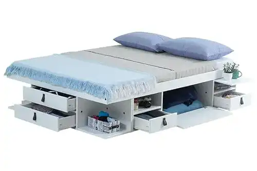 Stauraumbett 140×200 Memomad Funktionsbett Bali 150×200 in Weiß