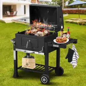 Holzkohlegrill Strattore XL BBQ Grillwagen mit verstellbarem Grillrost