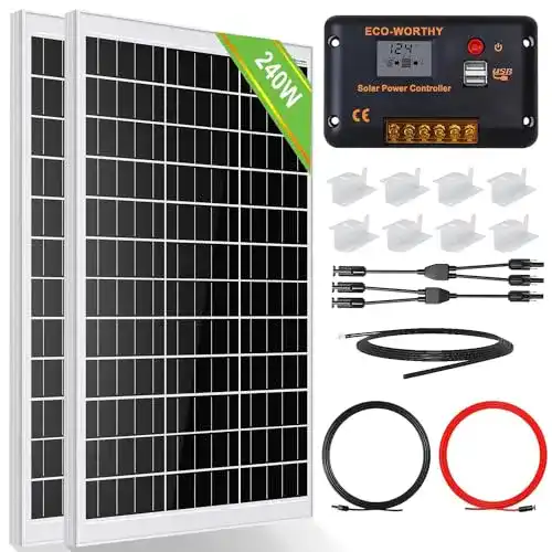 ECO-WORTHY 240 Watt Solarpanel Kit für Wohnmobile