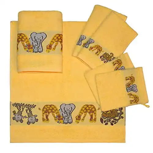 Dyckhoff Kinder Frottier Handtuch-Set 6-teilig mit Affenmotiv