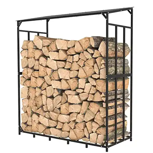 Holzunterstand unho Metall Kaminholzregal Feuerholzregal