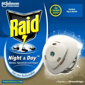 Raid Night & Day Trio Insektenstecker für Mücken und Fliegen