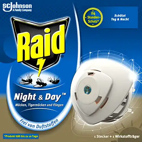 Raid Night & Day Trio Insektenstecker für Mücken und Fliegen