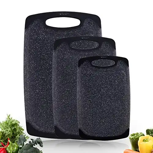 Haomacro Schneidebretter Set aus Kunststoff, 3-teiliges Set für die Küche