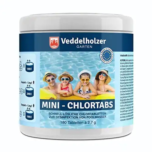 Veddelholzer 180 Mini Chlortabletten für Pool und Whirlpool
