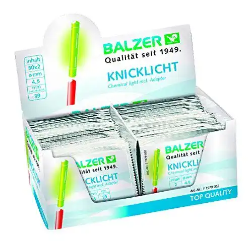 Knicklichter Angeln Balzer 100 Stück – Knicklicht-Box für Angler