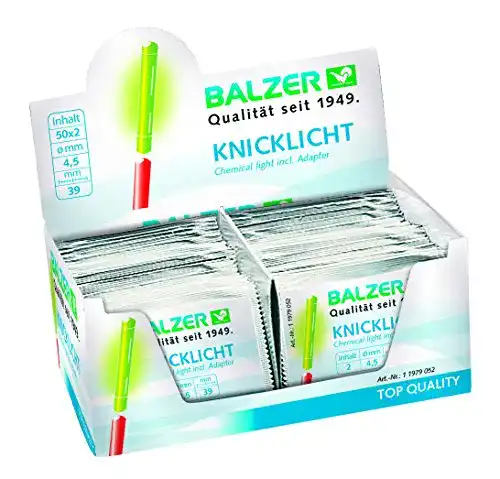 Knicklichter Angeln Balzer 100 Stück – Knicklicht-Box für Angler