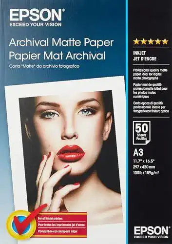 Epson C13S041344 Matte Archivpapier Inkjet A3 50 Blatt