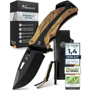 Bergkvist K29 Klappmesser Tiger – Einhandmesser für Outdoor und Survival