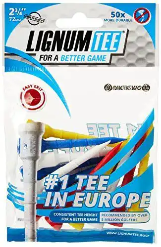 Golf Tees Longridge Lignum 72 mm in Multicolor – 12 Stück Packung