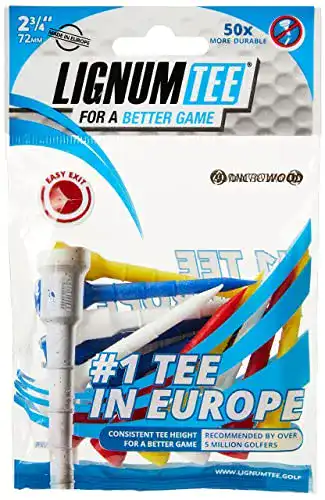 Golf Tees Longridge Lignum 72 mm in Multicolor – 12 Stück Packung