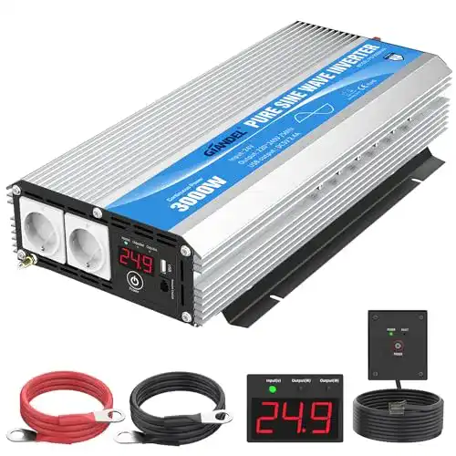GianDel 3000 W Wechselrichter 24V auf 230V für Wohnmobile und Off-Grid
