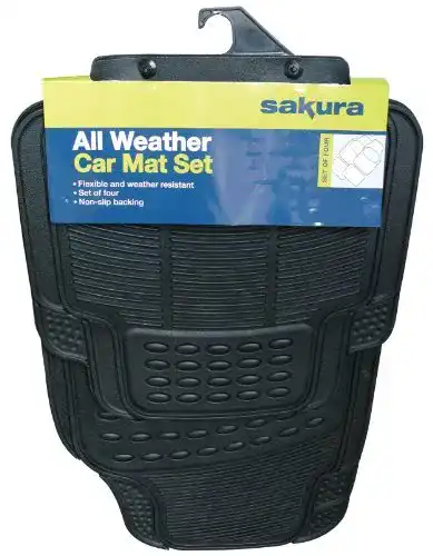 Universelle Gummi Auto-Fußmatten Set von Sakura