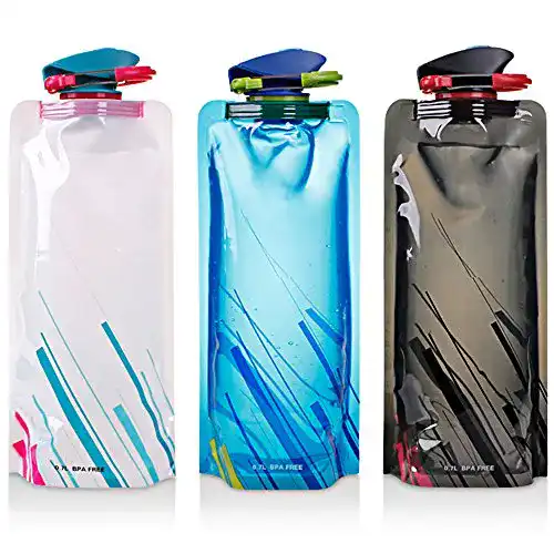 Faltbare Trinkflasche Maxin Set mit 3 Wasserflaschen