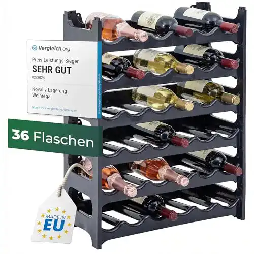 Weinregal Novaliv für 36 Flaschen aus Kunststoff