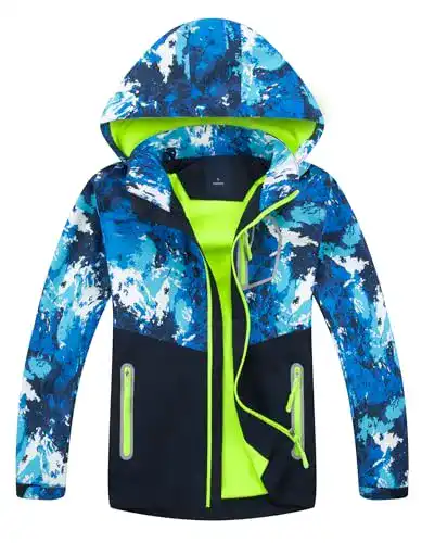 Softshelljacke für Kinder von Lausons – Gefütterte Übergangsjacke für Jungen