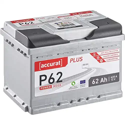 Accurat Plus P62 Autobatterie 62 Ah – 12V, 620A, wartungsfrei