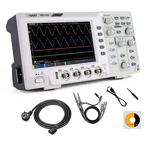 Owon SDS1104 Oszilloskop 100MHz Digitales Oszilloskop 1GS/s 4 Kanäle