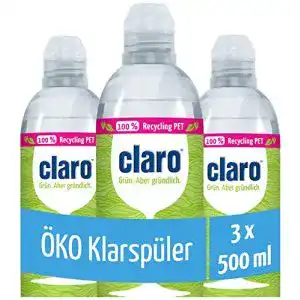 Klarspüler Claro Öko 3 x 500 ml in umweltfreundlicher Verpackung