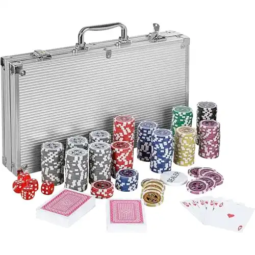 Pokerkoffer von Games Planet mit 300 Laser-Chips
