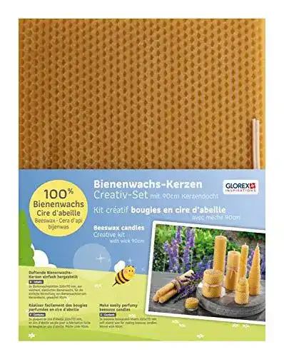 Bienenwachsplatten Glorex 6 8605 155 Set mit Bienenwachswaben