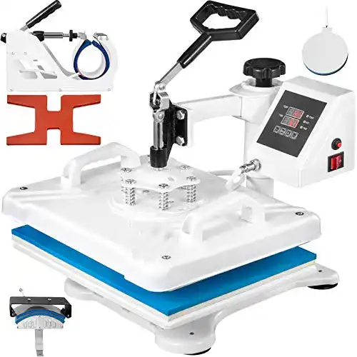 Vevor 5 in 1 Hitzepresse 29x38cm für T-Shirts, Becher und mehr