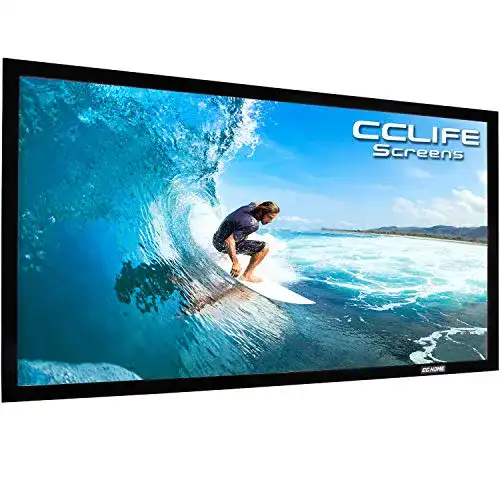 CCLIFE Rahmenleinwand 16:9 in 100/120/150 Zoll für Beamer