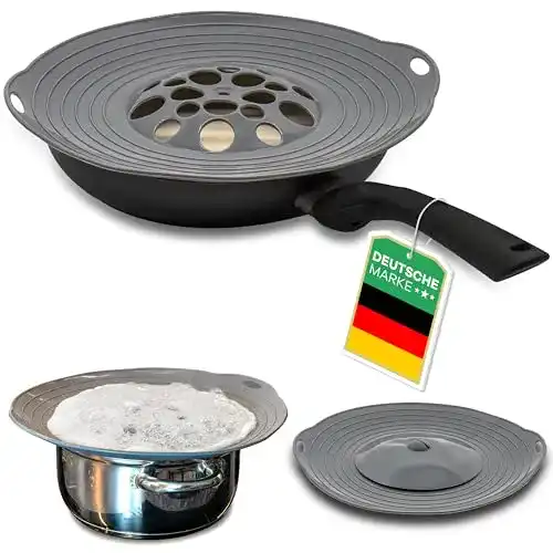 Überkochschutz und Spritzschutz aus Silikon für Töpfe und Pfannen