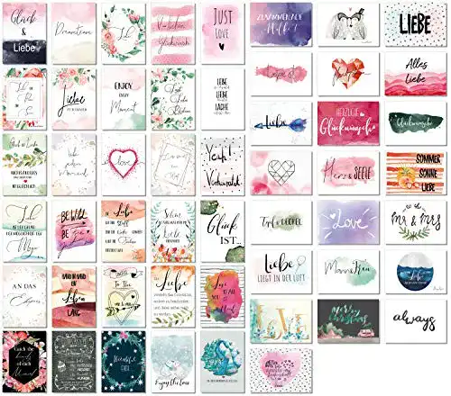 Postkarten-Set Matri & Moni mit 52 Hochzeitspostkarten